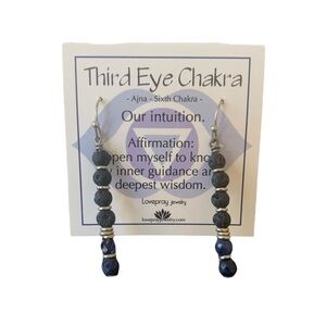 Sodalite‎ and Lavastone Diffuser Earrings